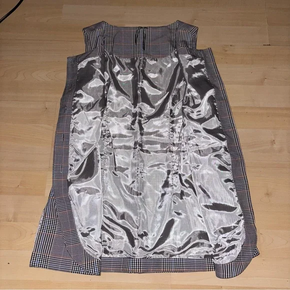 Anthropologie Plaid Mod Vest Small Gray Academia Preppy Collegiate Library Core - Picture 11 of 12